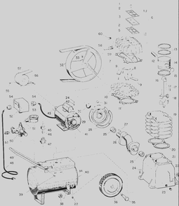 Air-Compressor Parts Diagram and Parts List for FL3006  Campbell Hausfeld Compressor